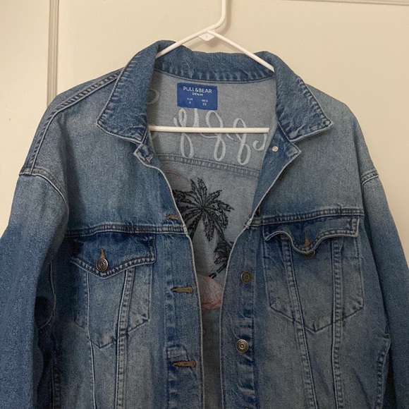 pull & bear denim oversized jacket size: S - Picture 3 of 7